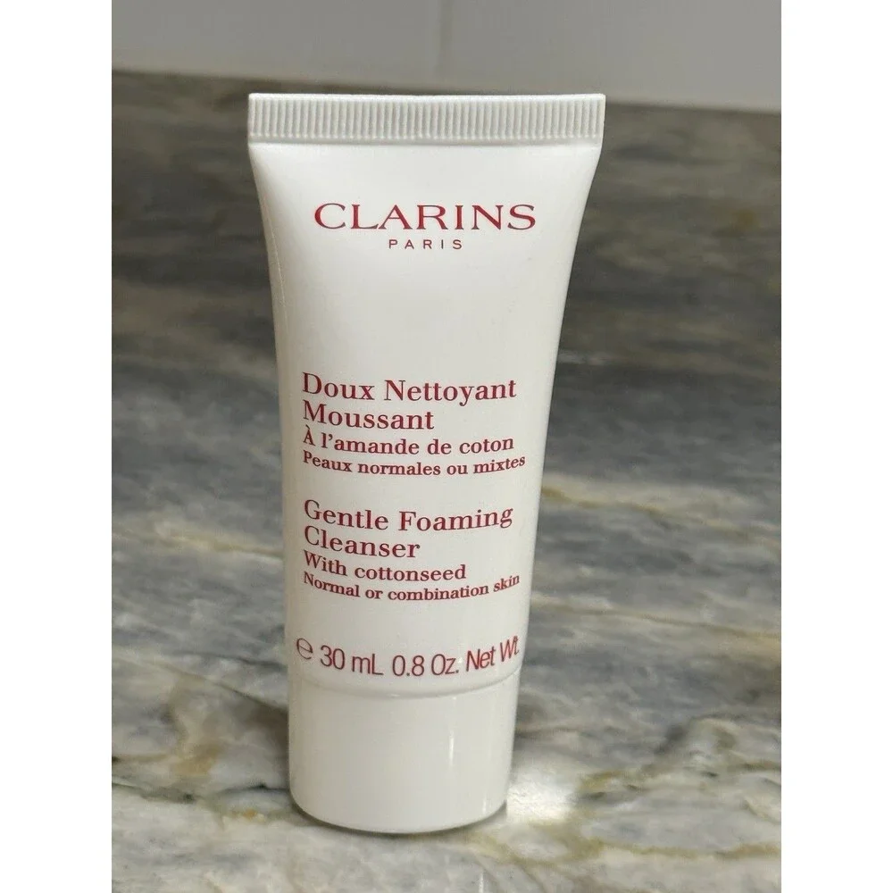 Clarins Gentle Foaming Cleanser Cottonseed 30mL 0.8oz + 5mL‎ Sample Set New